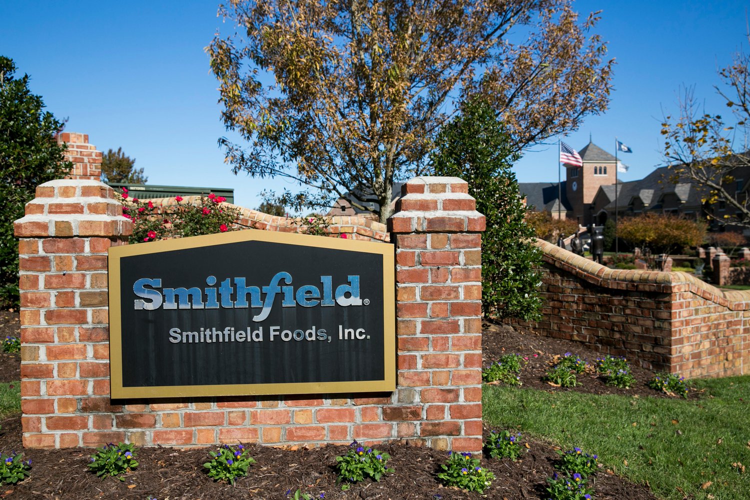 The headquarters of pork producer Smithfield Foods, Inc.